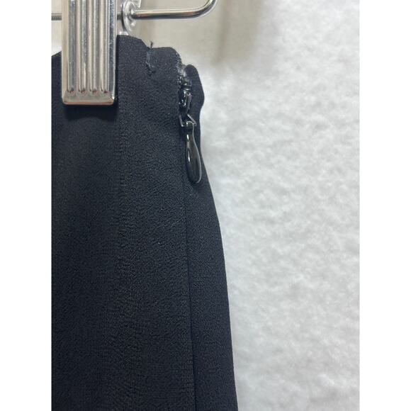 H&M Edition Blk Voluminous Skirt 2 Maxi Asymmetric Hem Sheer Chiffon Low Waist - Picture 6 of 9